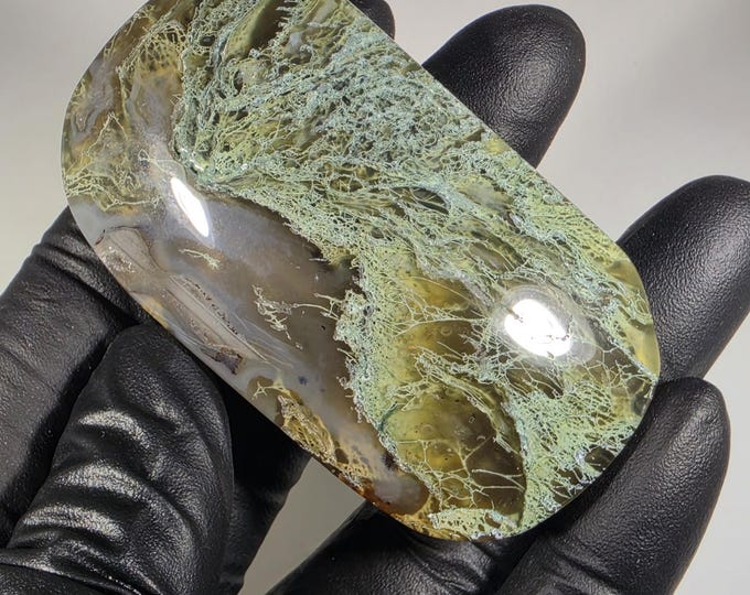 Moss Agate Palm Stone