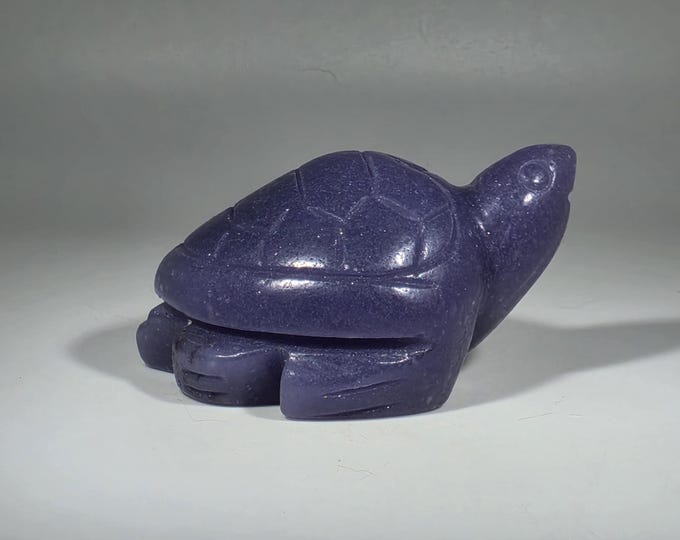 Lepidolite Turtle Carving