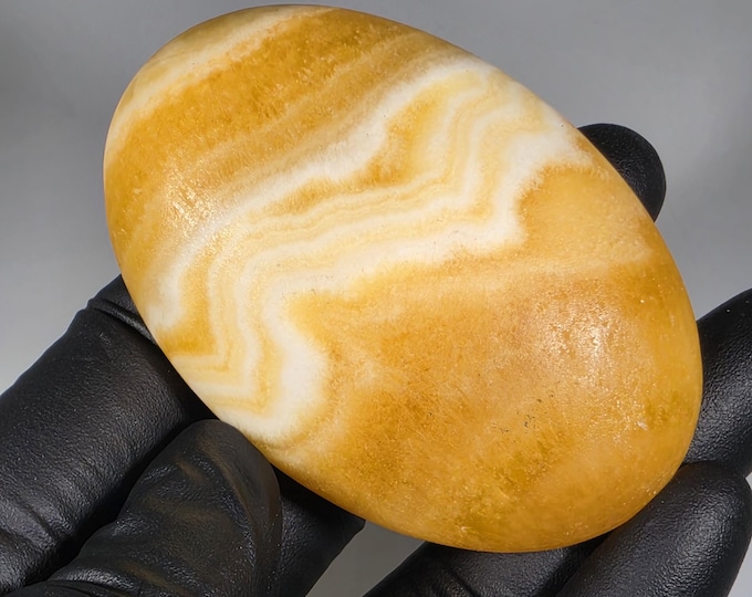 Orange Calcite Palm Stone