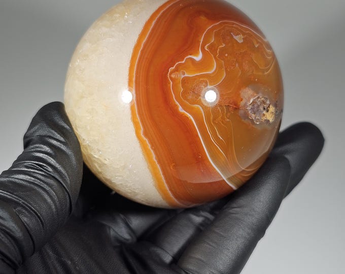 59mm Banded Carnelian Sphere