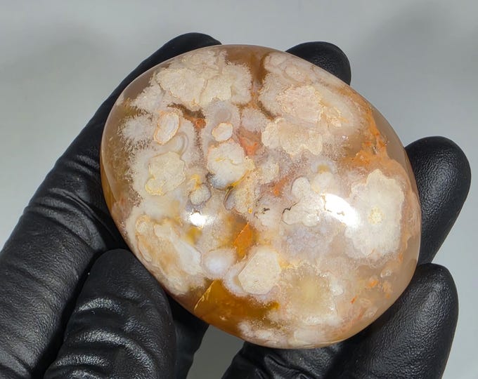 Flower Agate Palm Stone *Imperfect