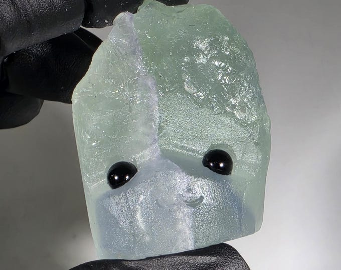 Fluorite Pet Rock Carving