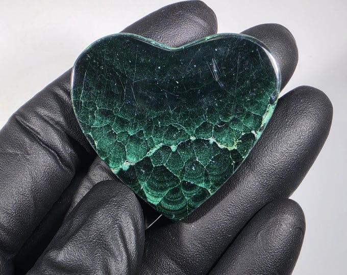 Natural Malachite Heart Stone
