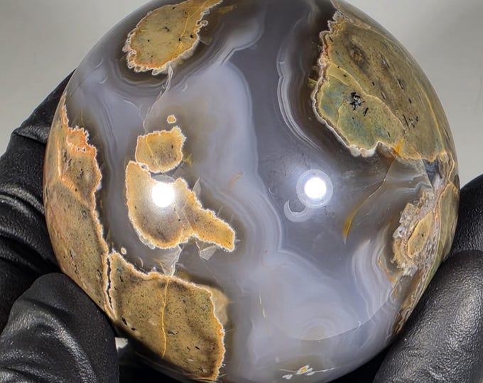 54mm Football Agate Sphere