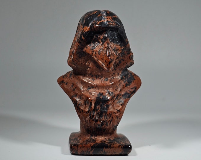 Mahogany Obsidian Plague Doctor Carving