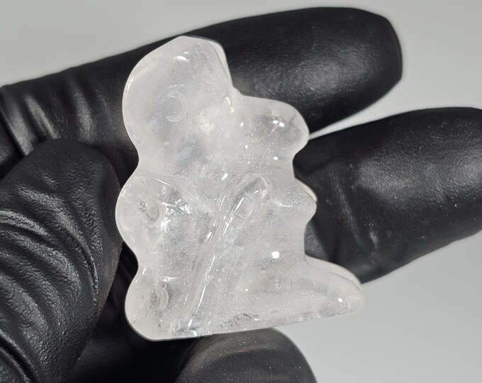 Mini Clear Quartz Fairy Carving