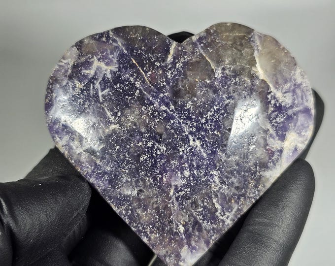 Unicorn Stone Heart Carving Lepidolite Smoky Quartz Pink Tourmaline Mix *Imperfect