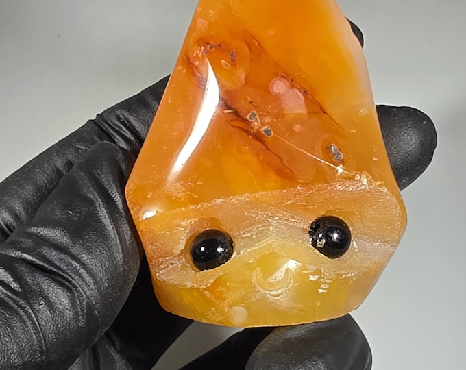 Carnelian Pet Rock Carving