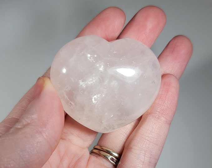 Rose Quartz Heart Carving