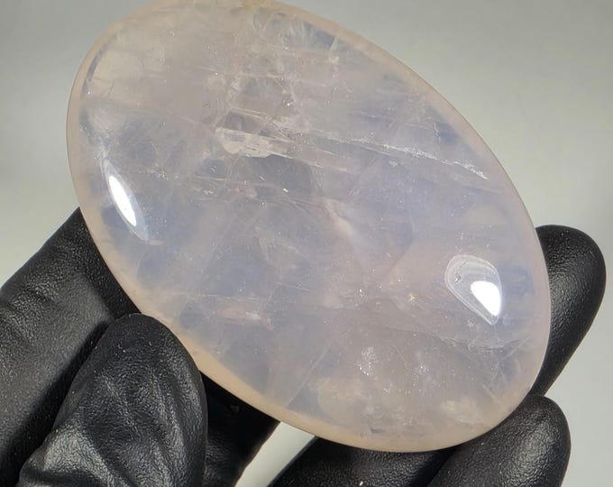 Blue Rose Quartz Palm Stone