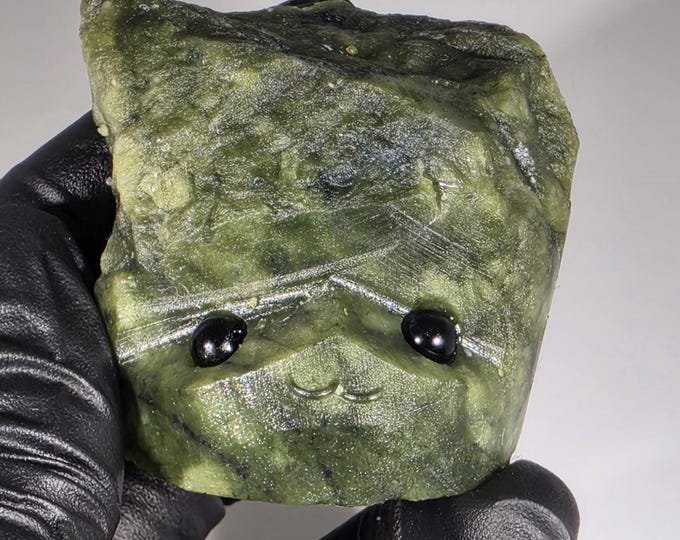 Green Jade Pet Rock Carving