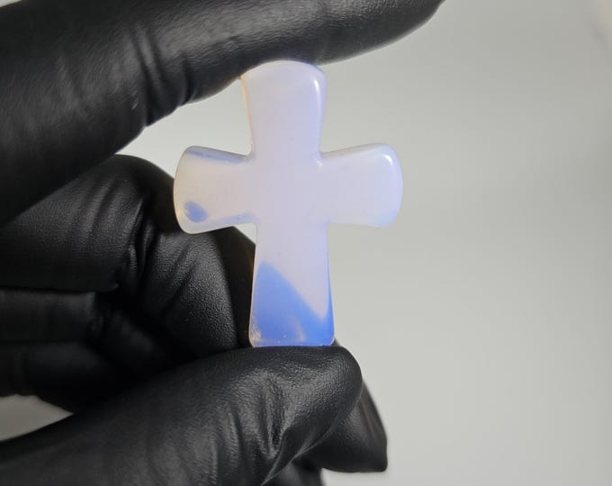 Opalite Cross Carving