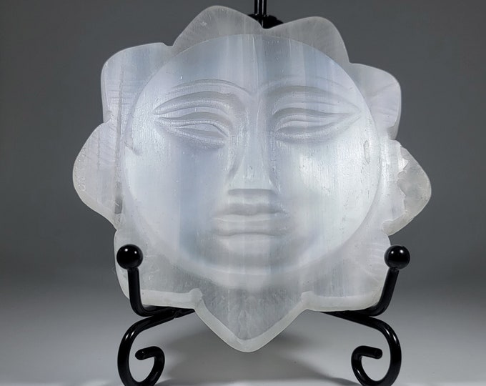 Selenite Sun Carving