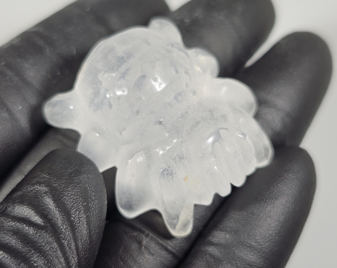 Mini Clear Quartz Spider Carving