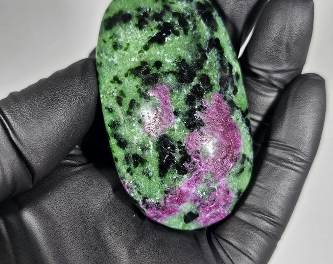 Ruby in Zoisite Palm Stone