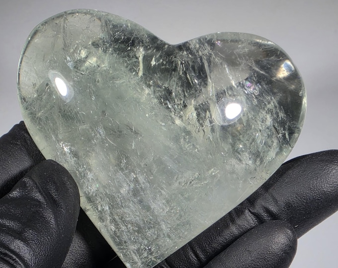Prasiolite Heart Stone Green Amethyst