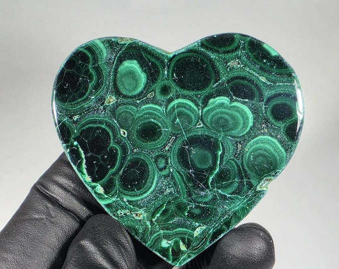 Natural Malachite Heart Stone