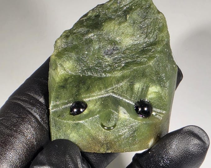 Green Jade Pet Rock Carving