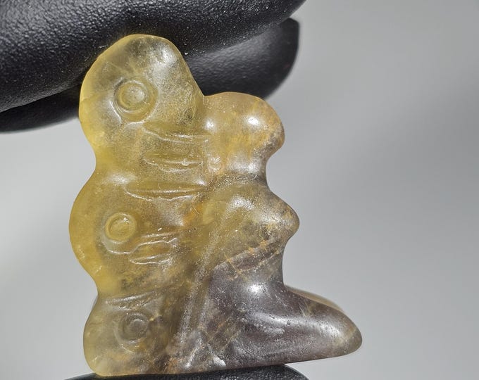 Mini Yellow Fluorite Fairy Carving