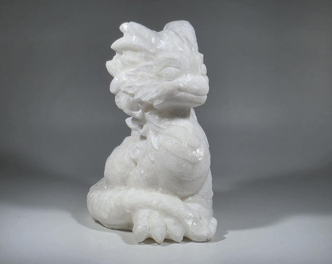 White Jade Dragon Carving