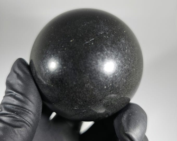 56mm All Black Tourmaline Sphere