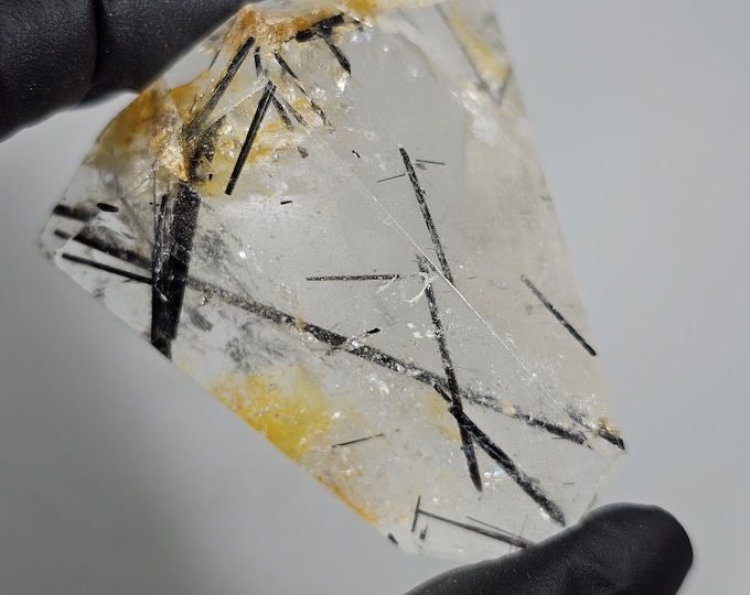 Black Tourmaline in Quartz Freeform