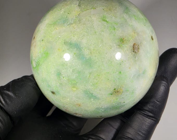 63mm Phoenix Stone Sphere Chrysocolla in Quartz