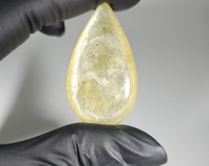 Yellow Mica Tear Drop Cabochon