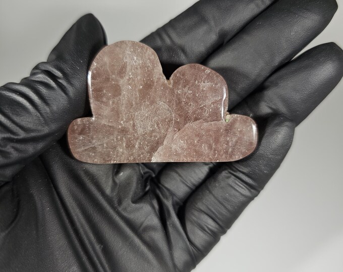 Small Strawberry Quartz Cloud Carving