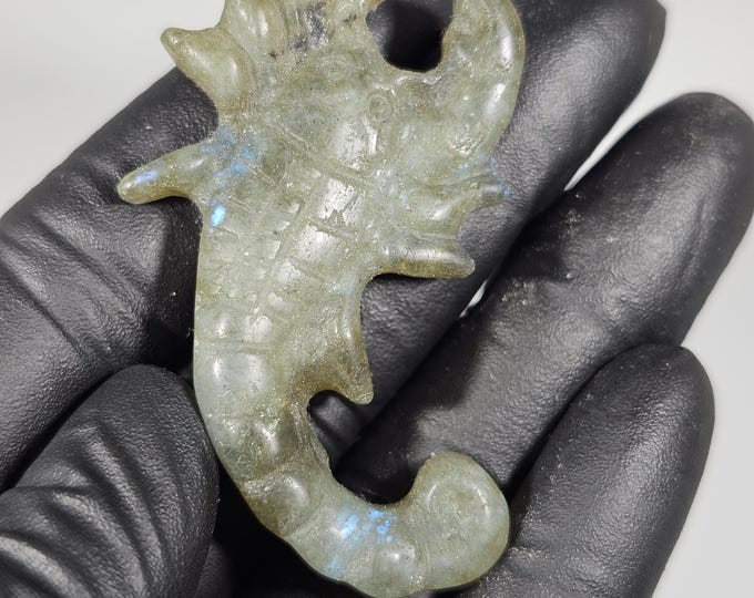 Labradorite Scorpion Carving