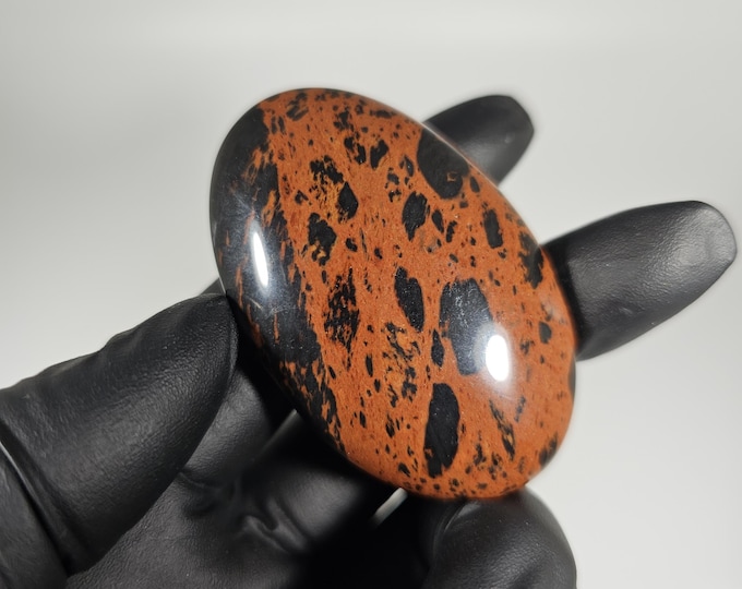 Mahogany Obsidian Palm Stone