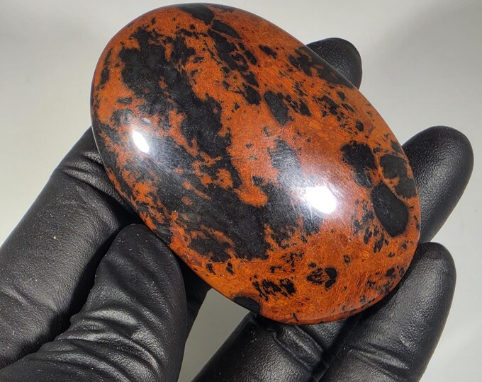 Mahogany Obsidian Palm Stone