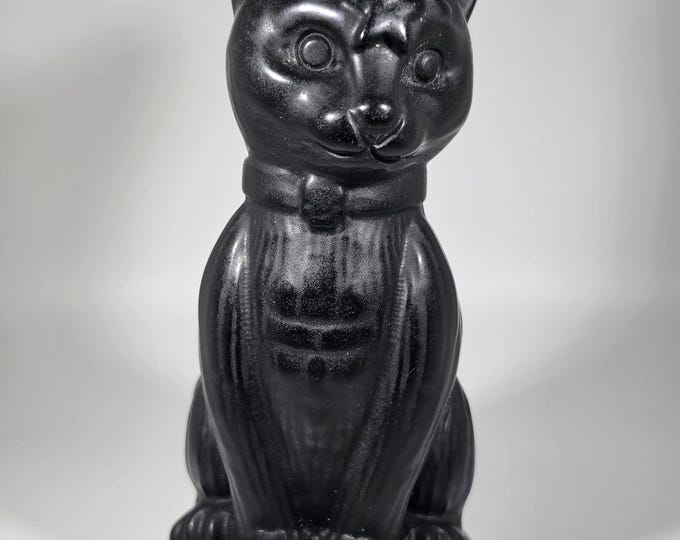 Obsidian Cat Carving