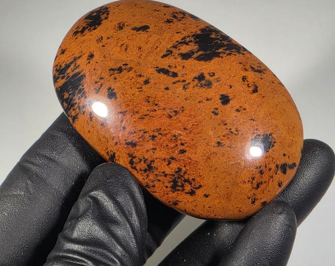 Mahogany Obsidian Palm Stone