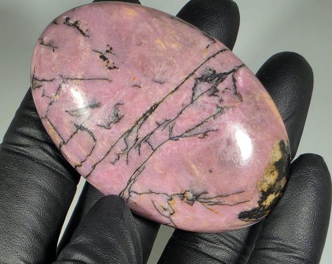 Rhodonite Palm Stone