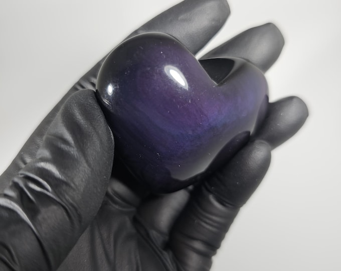 Rainbow Obsidian Heart