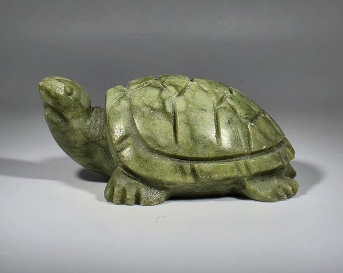 Green Jade Turtle Carving