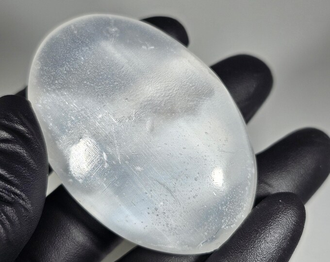 Selenite Palm Stone