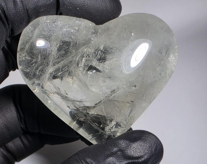 Prasiolite Heart Stone Green Amethyst