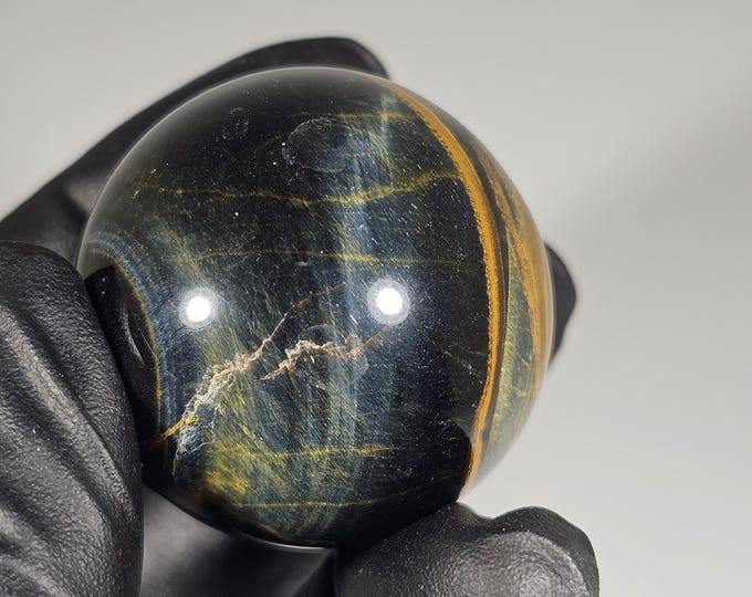 31mm Blue and Yellow Tigerseye Sphere