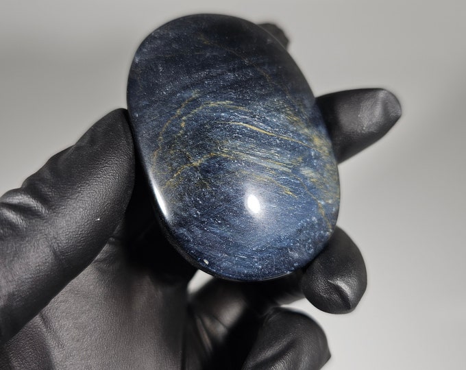 Blue Tigerseye Palm Stone