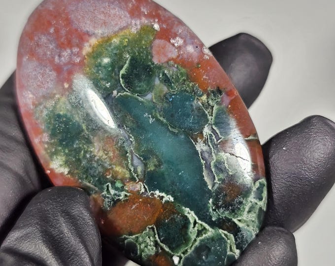 Colorful Ocean Jasper Palm Stone