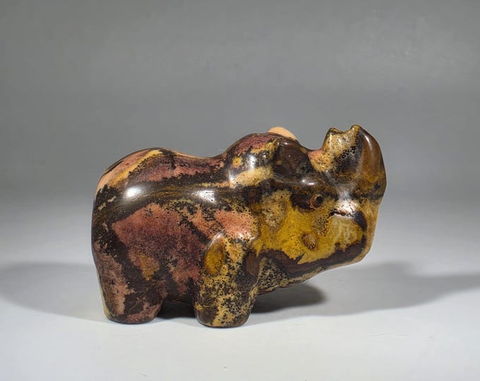 Picture Jasper Rhinoceros Carving