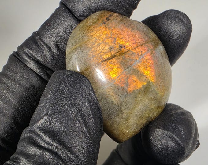 Small Labradorite Heart Stone 1.2"