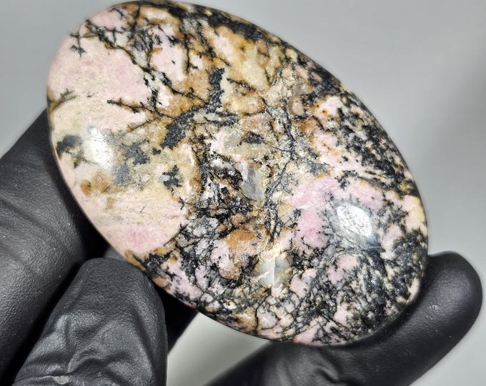 Rhodonite Palm Stone