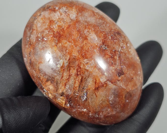 Fire Quartz Palm Stone