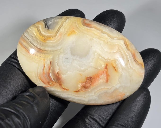 Crazy Lace Agate Palm Stone