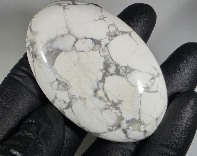 Howlite Palm Stone
