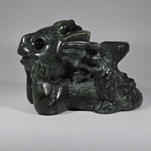 Green Jade Dragon Carving