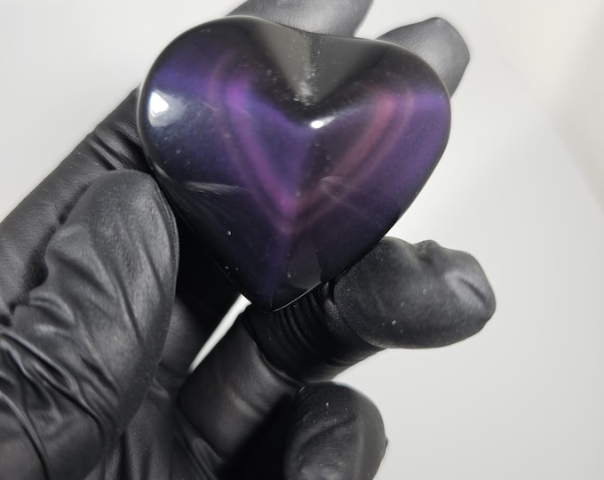 Rainbow Obsidian Heart